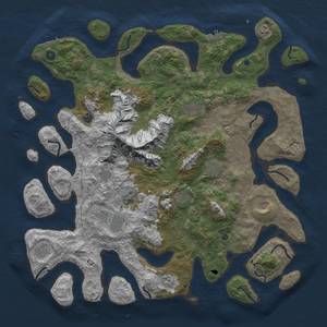 Thumbnail Rust Map: Procedural Map, Size: 5200, Seed: 1009, 19 Monuments