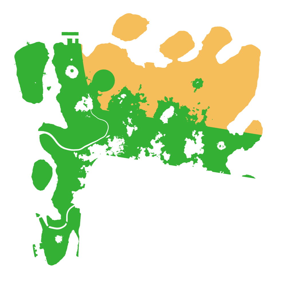 Biome Rust Map: Procedural Map, Size: 3500, Seed: 582714