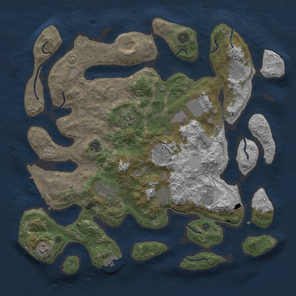 Rust Map: Procedural Map, Size: 4250, Seed: 1572144053, 19 Monuments