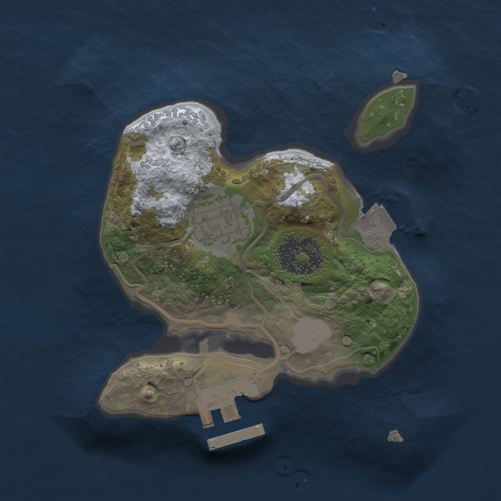 Rust Map: Procedural Map, Size: 1750, Seed: 11, 3 Monuments