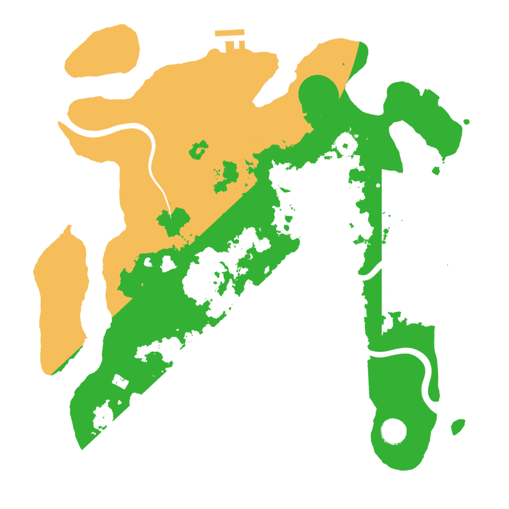 Biome Rust Map: Procedural Map, Size: 3500, Seed: 1235808