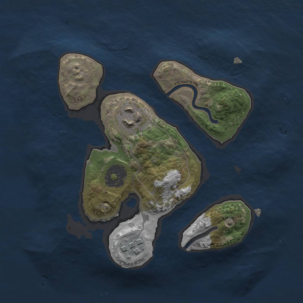 Rust Map: Procedural Map, Size: 2000, Seed: 546435, 7 Monuments