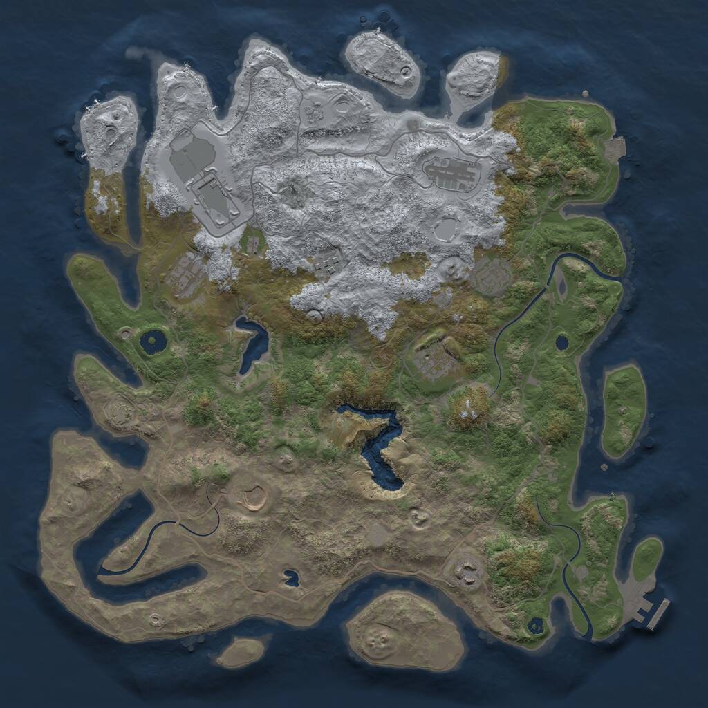 Rust Map: Procedural Map, Size: 4200, Seed: 150, 12 Monuments