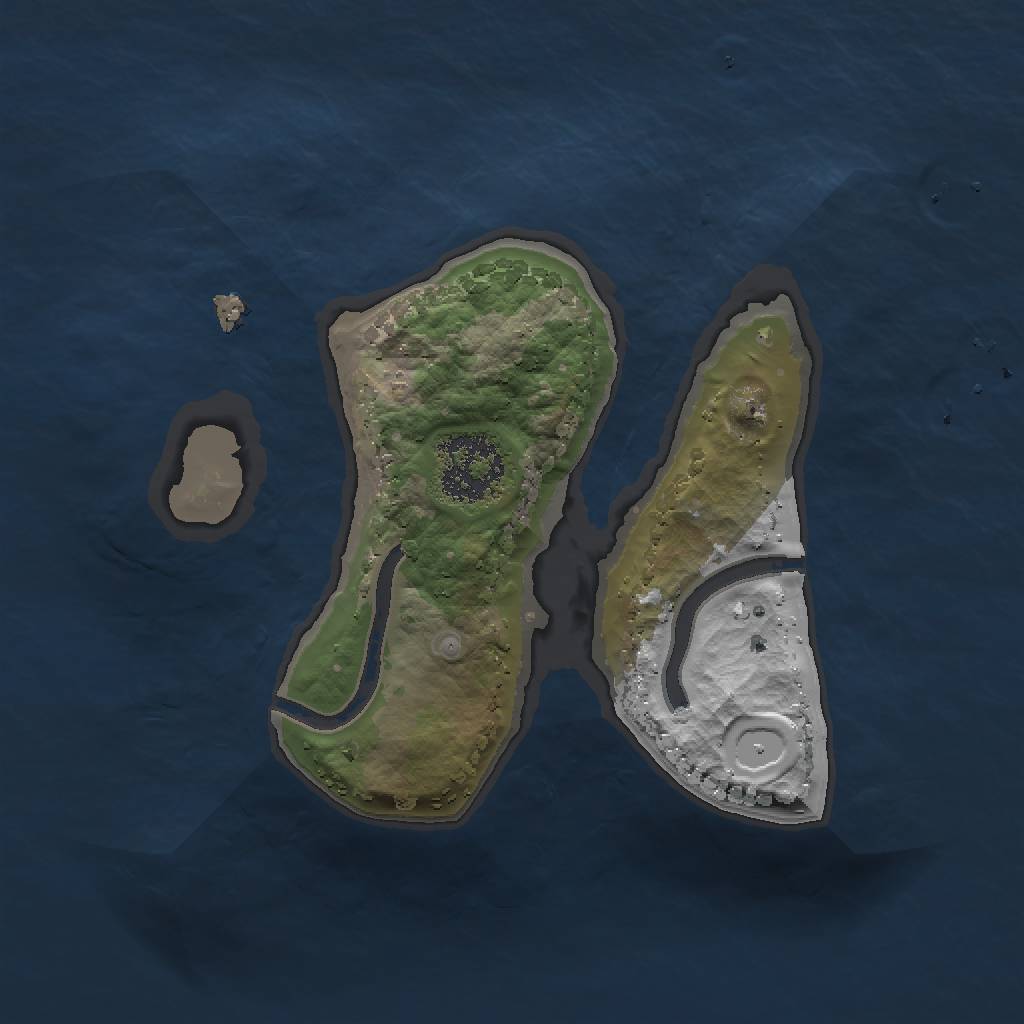 Rust Map: Procedural Map, Size: 1500, Seed: 99999, 4 Monuments