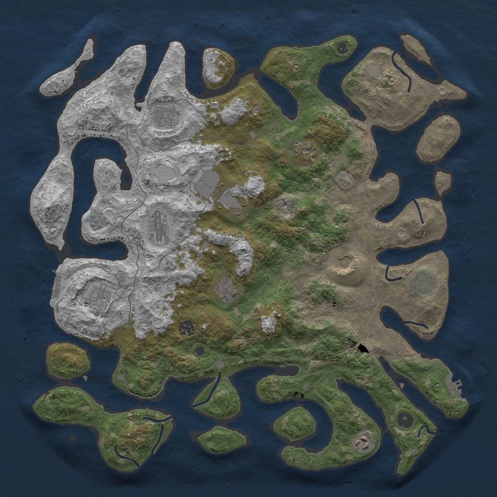 Rust Map: Procedural Map, Size: 4750, Seed: 12343, 19 Monuments