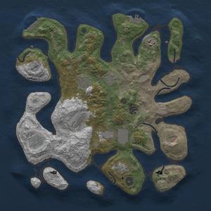 Thumbnail Rust Map: Procedural Map, Size: 3700, Seed: 1081700371, 18 Monuments