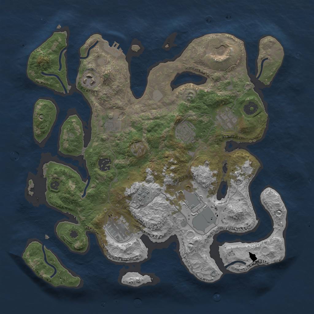 Rust Map: Procedural Map, Size: 3500, Seed: 20211124, 15 Monuments