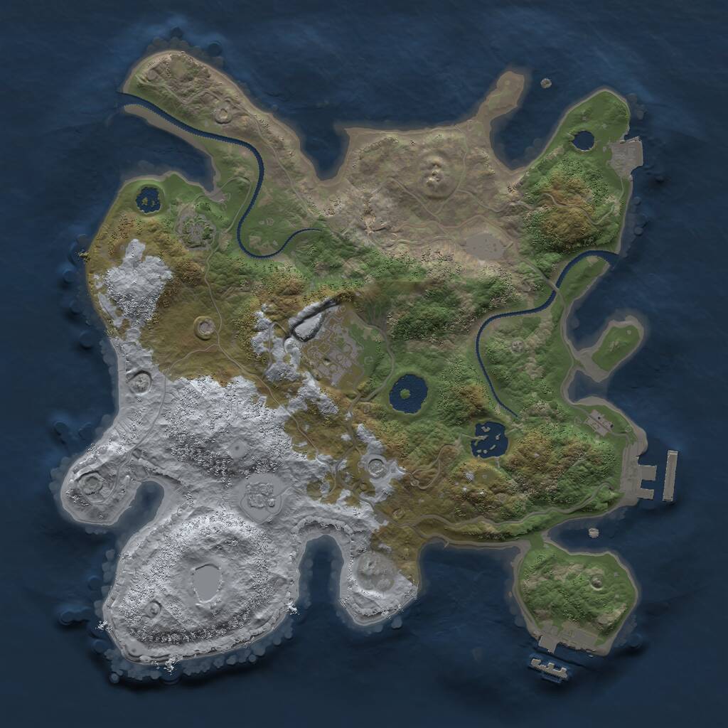 Rust Map: Procedural Map, Size: 2900, Seed: 707623881, 8 Monuments