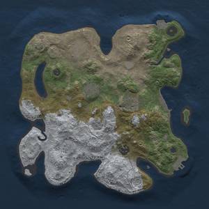 Thumbnail Rust Map: Procedural Map, Size: 3000, Seed: 70000, 13 Monuments