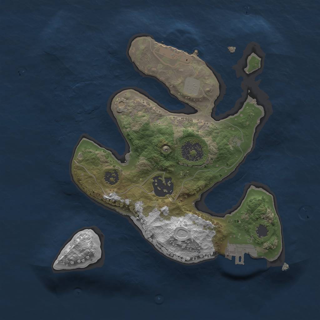 Rust Map: Procedural Map, Size: 2200, Seed: 6738, 8 Monuments