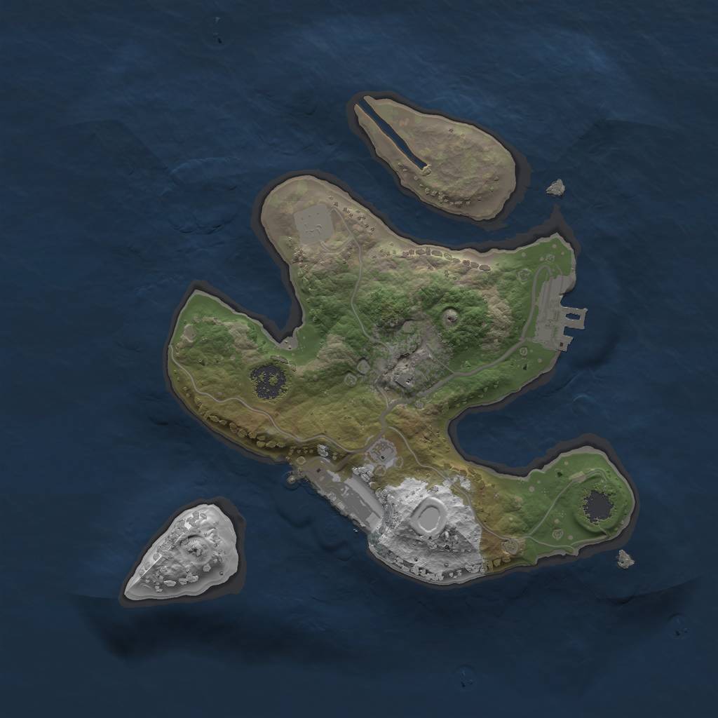 Rust Map: Procedural Map, Size: 2100, Seed: 6738, 7 Monuments