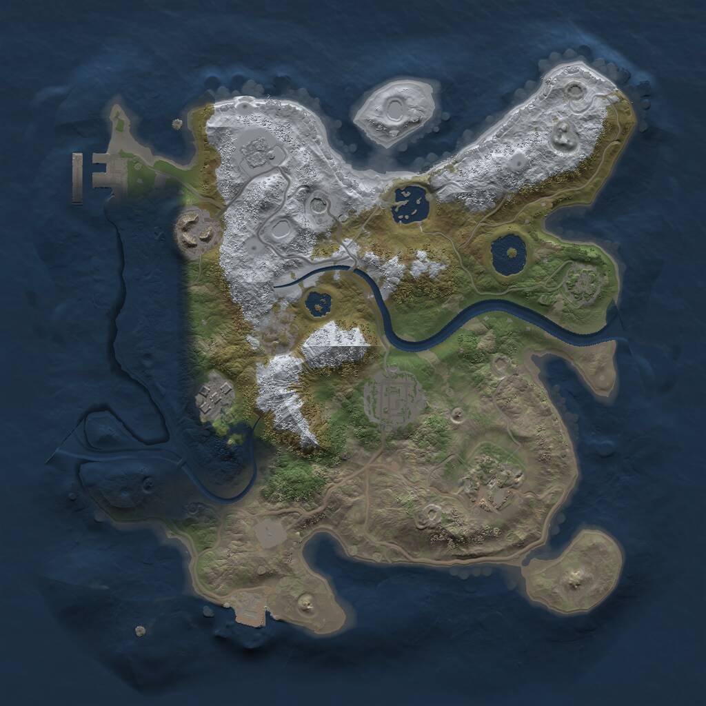 Rust Map: Procedural Map, Size: 2750, Seed: 96969, 10 Monuments