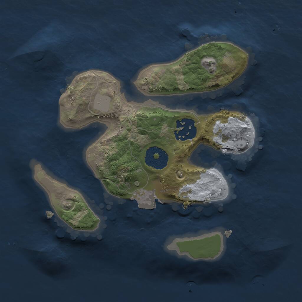 Rust Map: Procedural Map, Size: 2000, Seed: 362, 2 Monuments