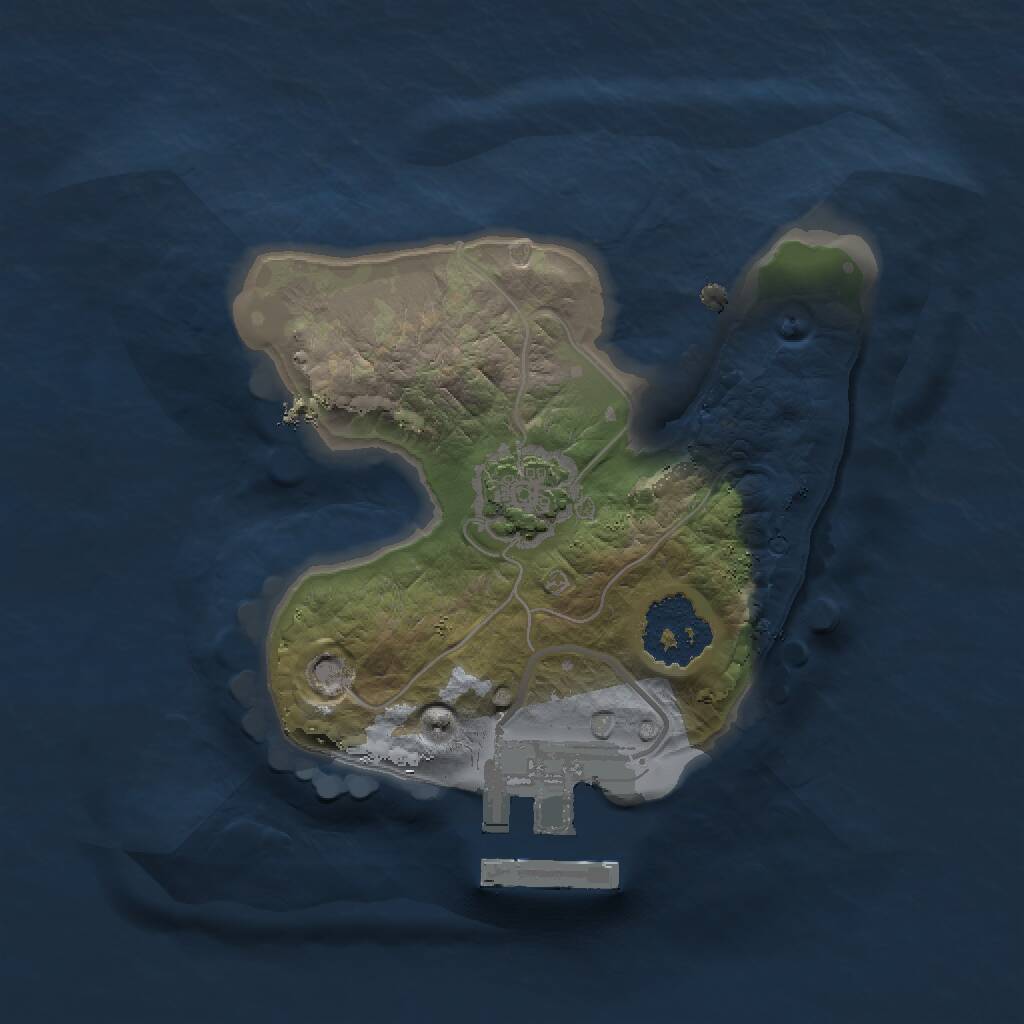 Rust Map: Procedural Map, Size: 1500, Seed: 3255555, 3 Monuments