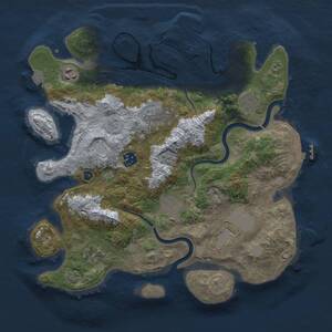 Thumbnail Rust Map: Procedural Map, Size: 3500, Seed: 123321, 14 Monuments