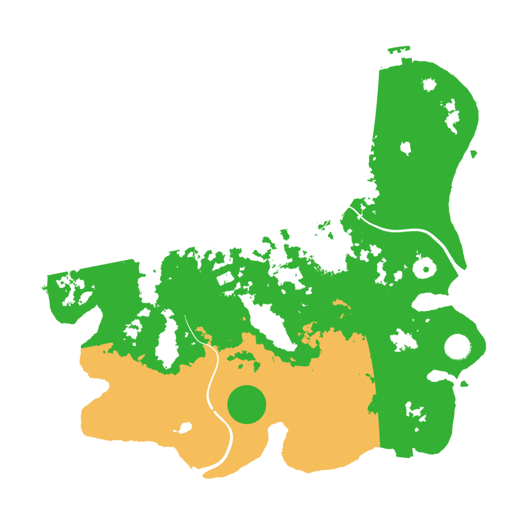 Biome Rust Map: Procedural Map, Size: 3550, Seed: 719225