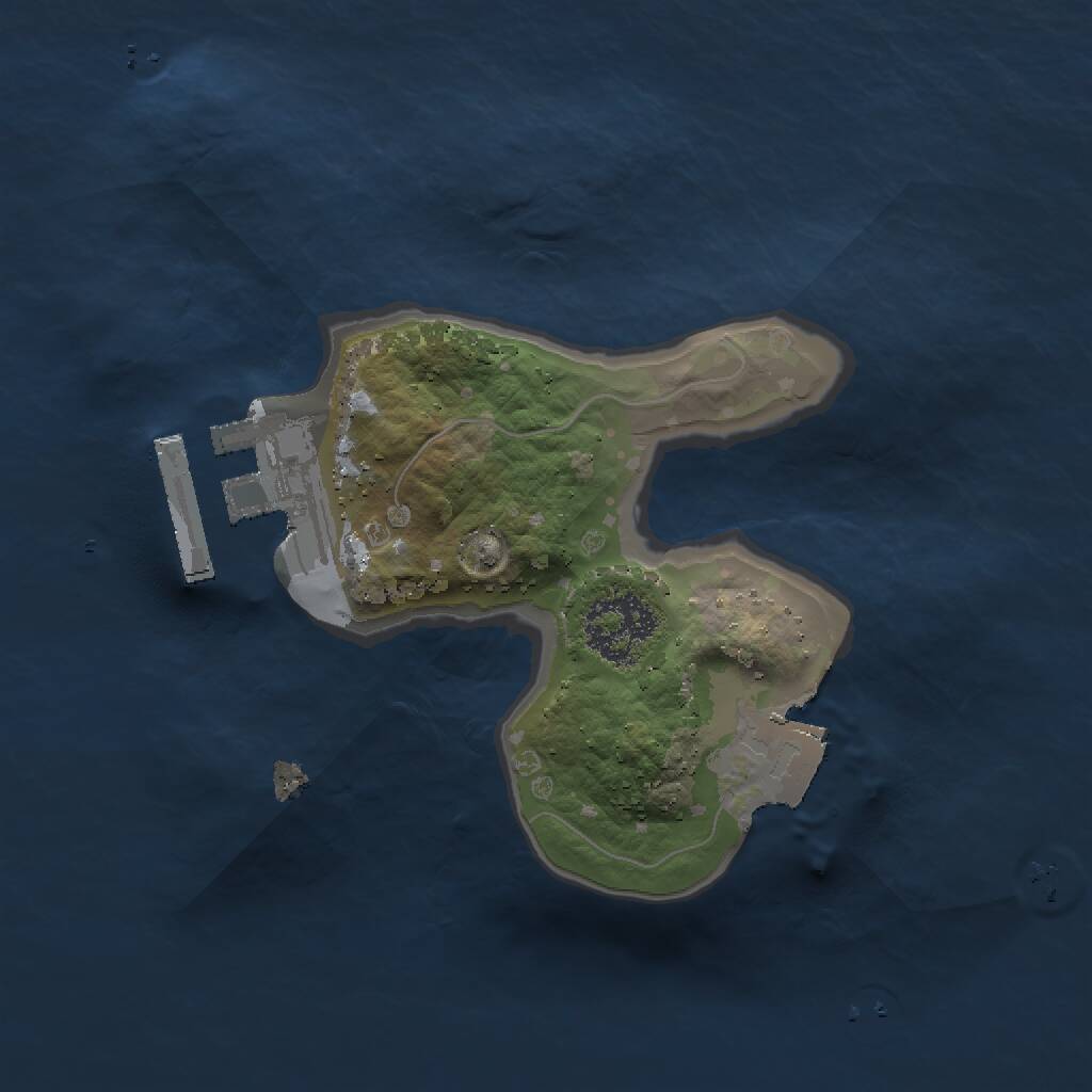 Rust Map: Procedural Map, Size: 1500, Seed: 1438957612, 2 Monuments