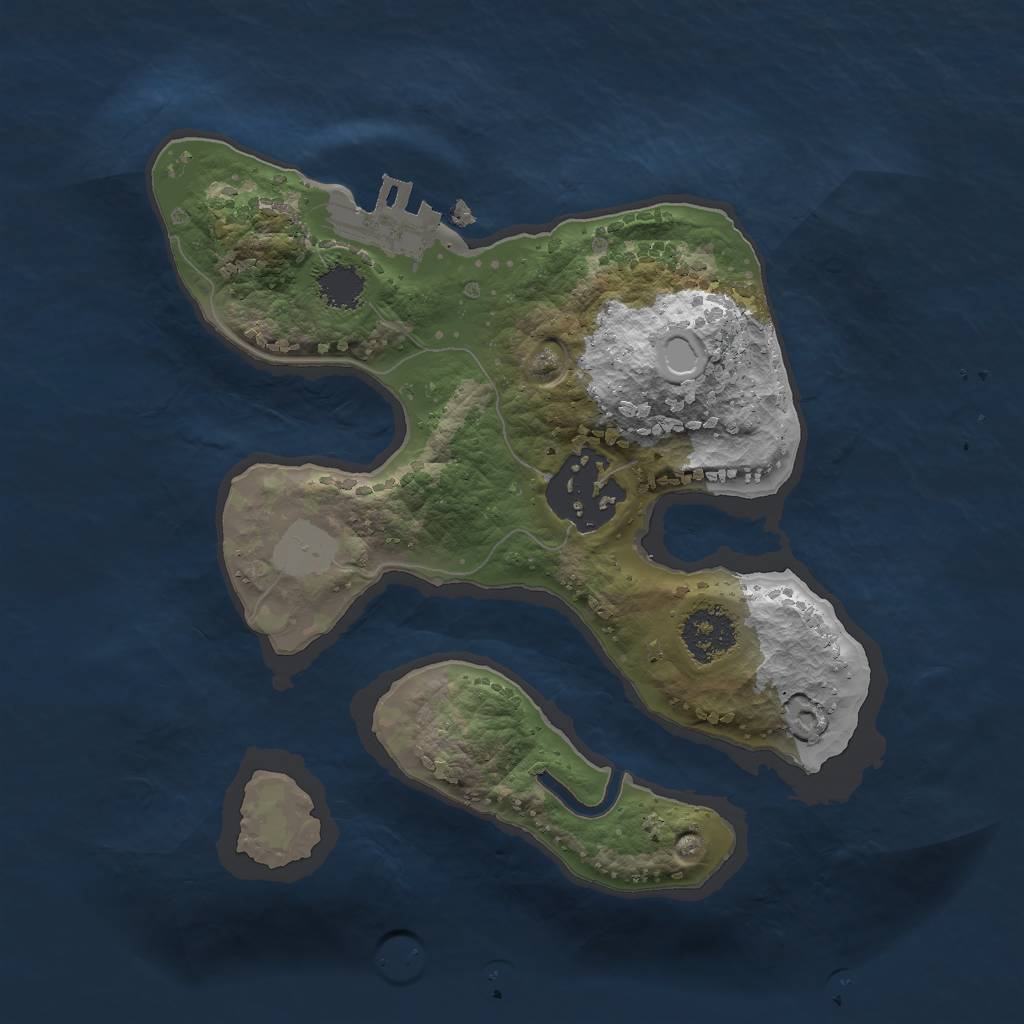 Rust Map: Procedural Map, Size: 2000, Seed: 205918383, 7 Monuments