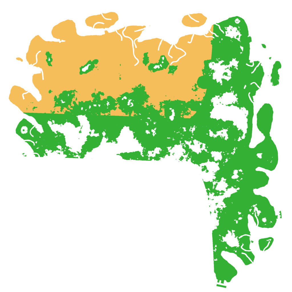 Biome Rust Map: Procedural Map, Size: 6000, Seed: 4321