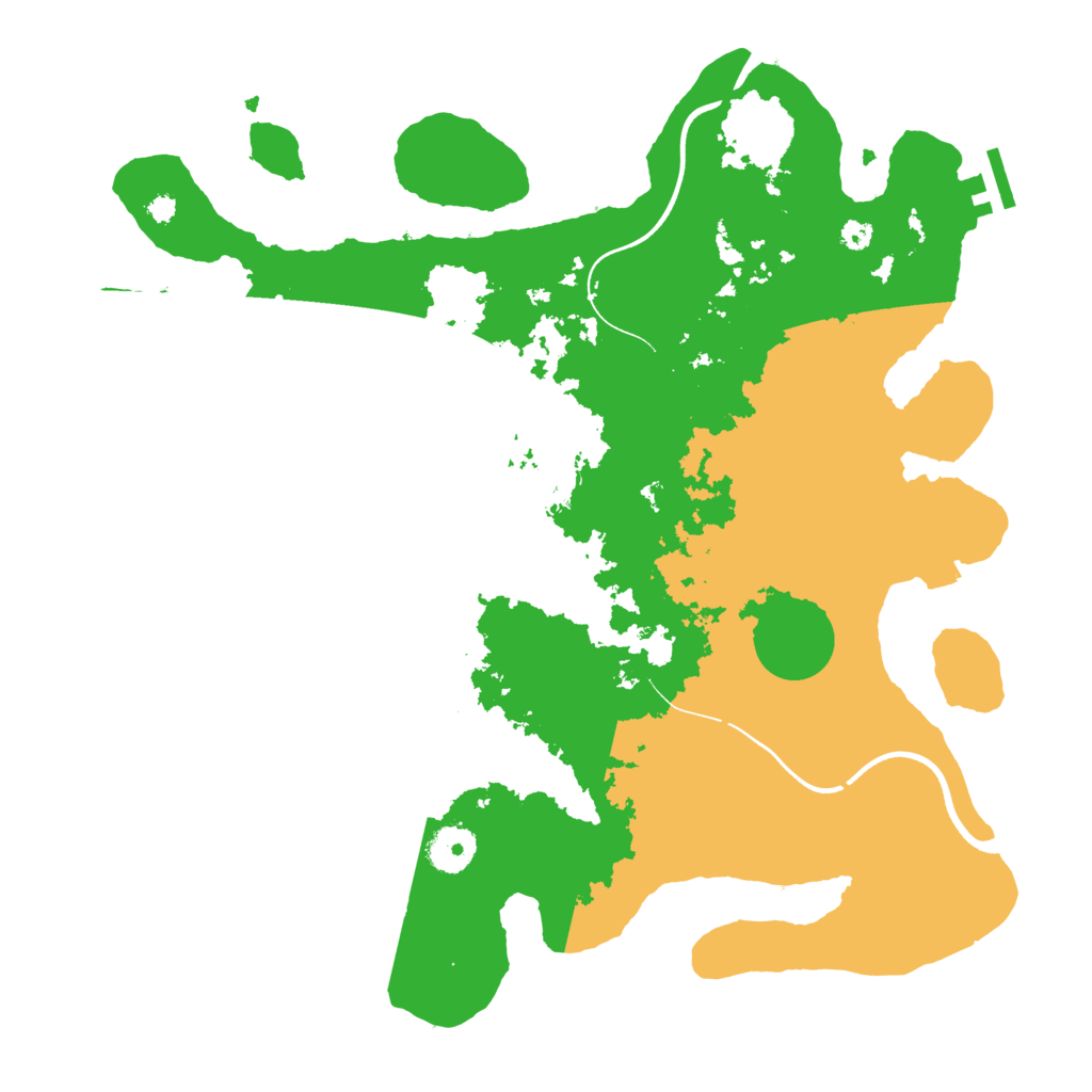 Biome Rust Map: Procedural Map, Size: 3600, Seed: 56764442