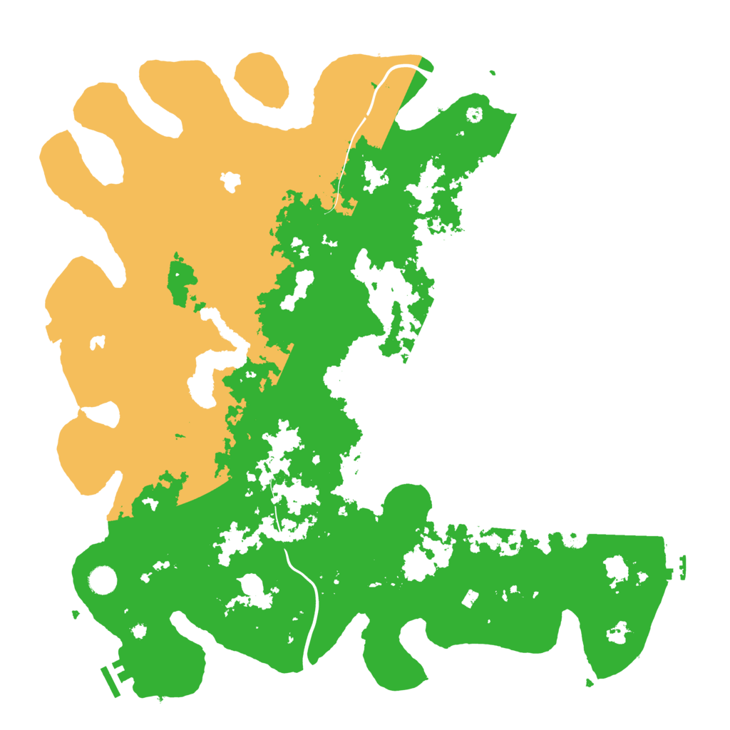 Biome Rust Map: Procedural Map, Size: 4500, Seed: 1024