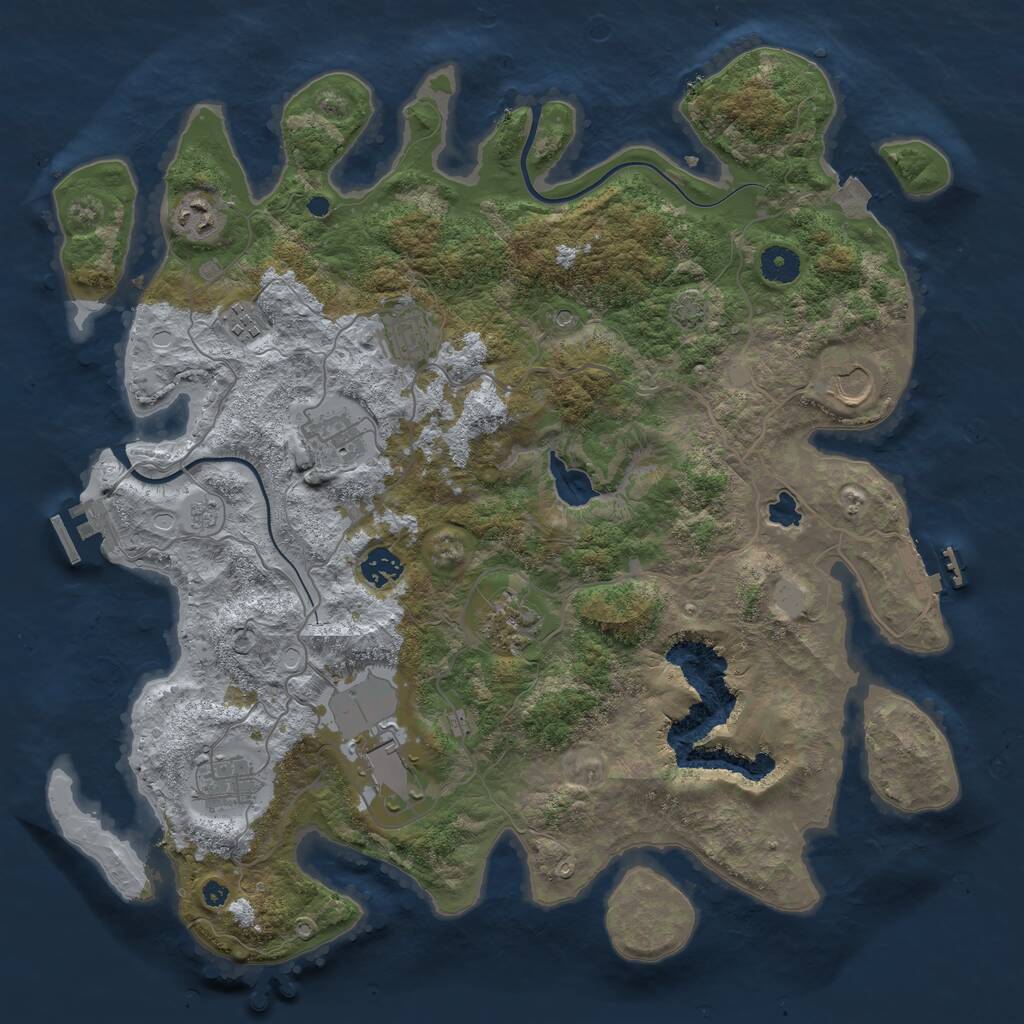 Rust Map: Procedural Map, Size: 4000, Seed: 94137, 15 Monuments