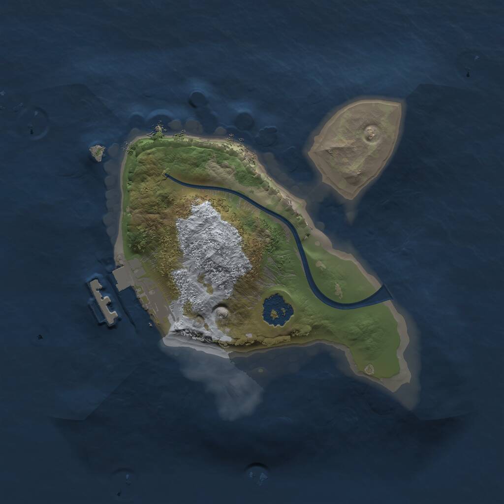 Rust Map: Procedural Map, Size: 1650, Seed: 73, 2 Monuments