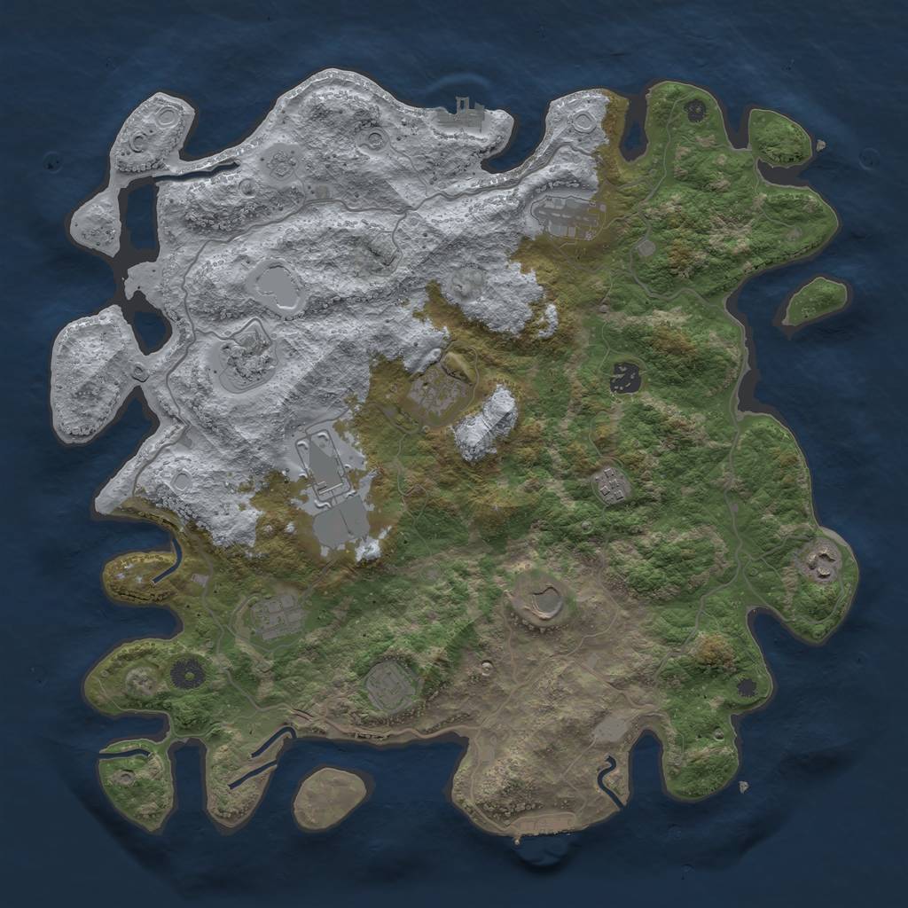 Rust Map: Procedural Map, Size: 4200, Seed: 146, 17 Monuments