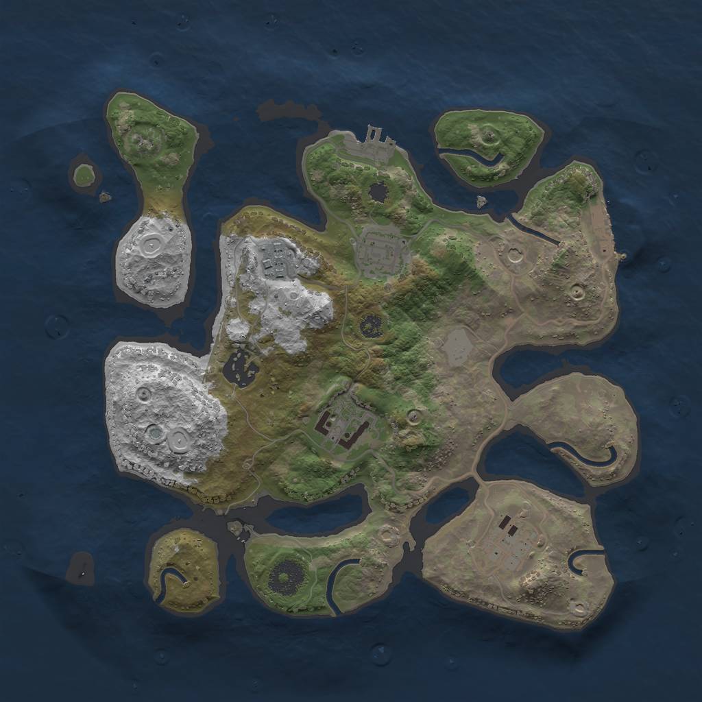 Rust Map: Procedural Map, Size: 3000, Seed: 147192712, 13 Monuments