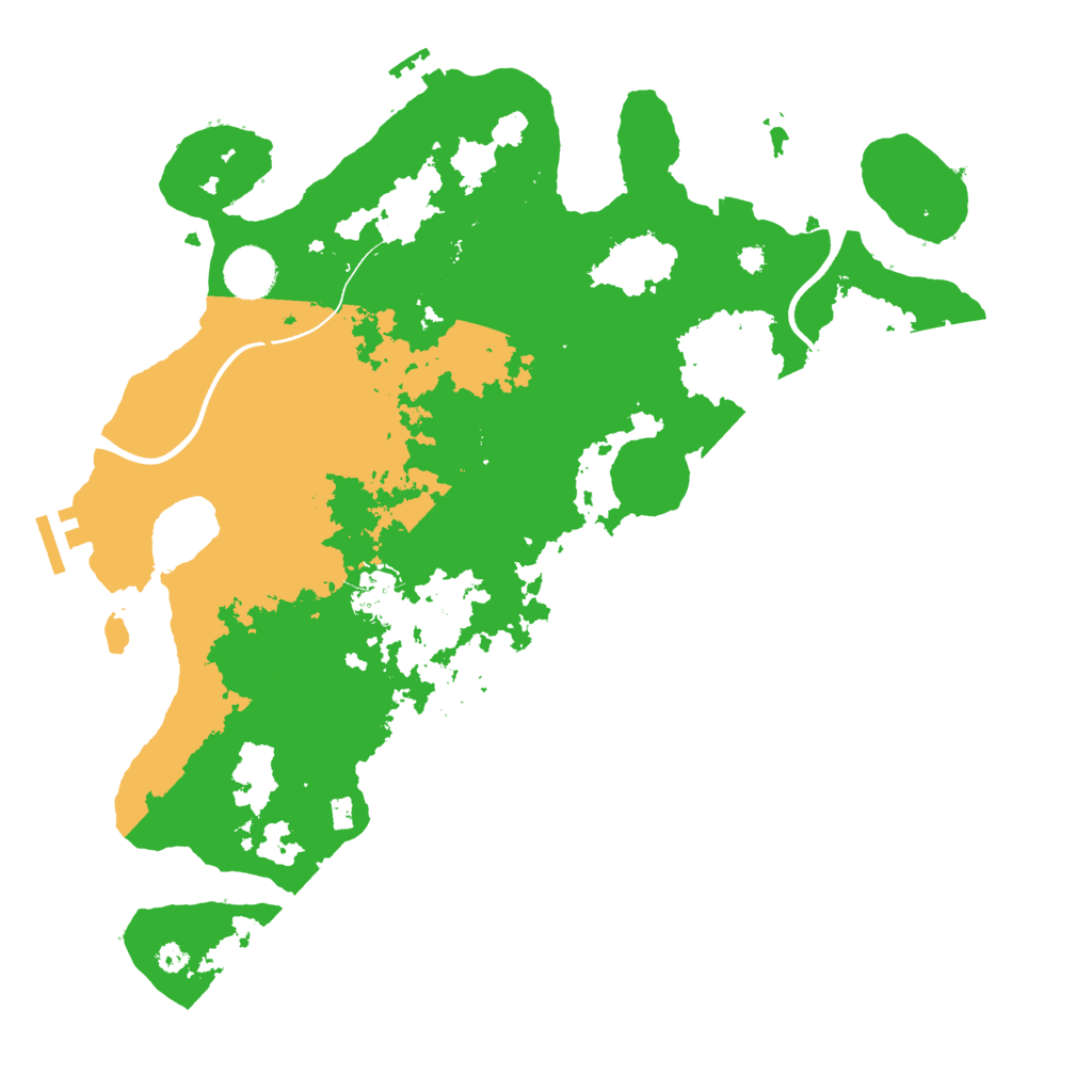 Biome Rust Map: Procedural Map, Size: 3700, Seed: 526
