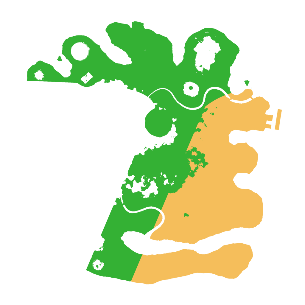 Biome Rust Map: Procedural Map, Size: 3000, Seed: 664632