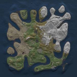 Thumbnail Rust Map: Procedural Map, Size: 3700, Seed: 2084470780, 17 Monuments