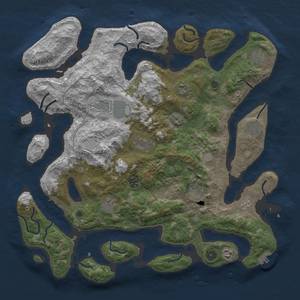 Thumbnail Rust Map: Procedural Map, Size: 4500, Seed: 55, 18 Monuments