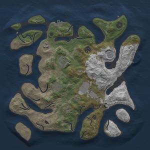 Thumbnail Rust Map: Procedural Map, Size: 3500, Seed: 1439794340, 15 Monuments