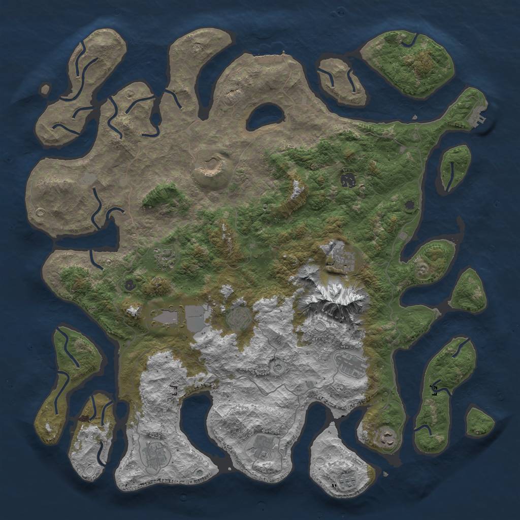 Rust Map: Procedural Map, Size: 5000, Seed: 25112021, 19 Monuments