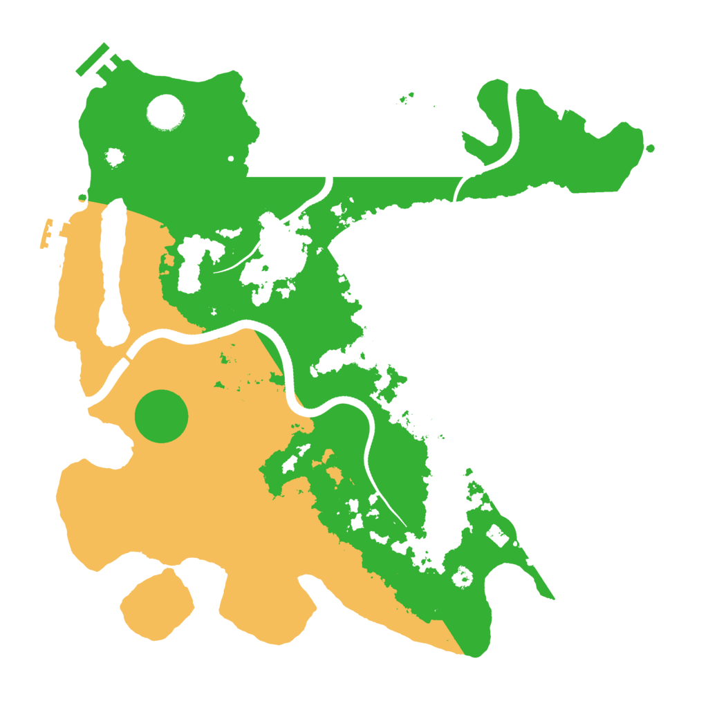 Biome Rust Map: Procedural Map, Size: 3500, Seed: 131385629