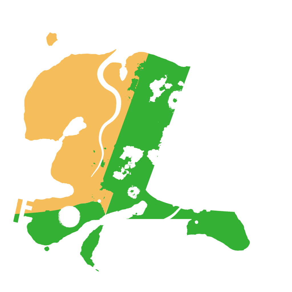 Biome Rust Map: Procedural Map, Size: 2500, Seed: 10662