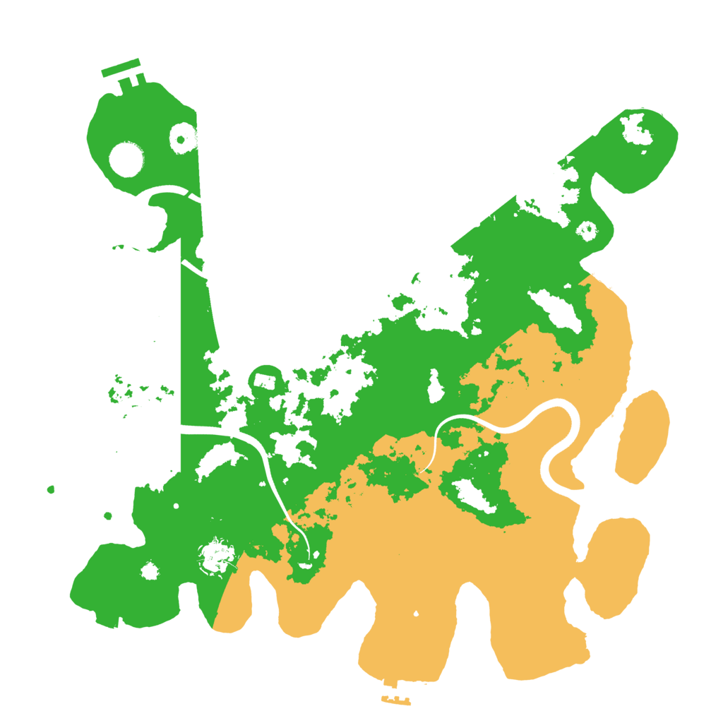 Biome Rust Map: Procedural Map, Size: 3700, Seed: 11353377