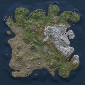 Thumbnail Rust Map: Procedural Map, Size: 3700, Seed: 2166888, 18 Monuments