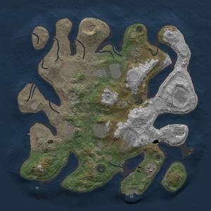 Thumbnail Rust Map: Procedural Map, Size: 3700, Seed: 2022853773, 19 Monuments