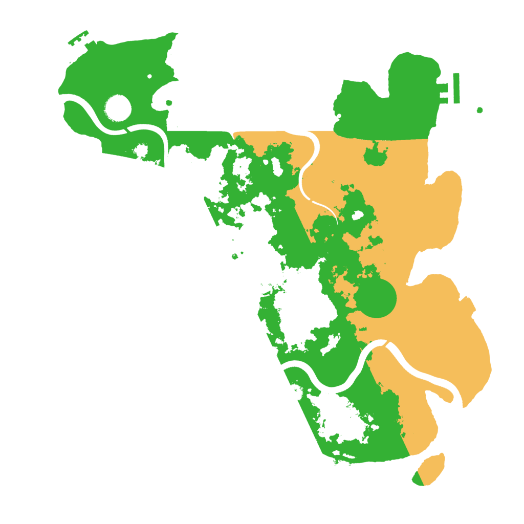 Biome Rust Map: Procedural Map, Size: 3500, Seed: 500286265