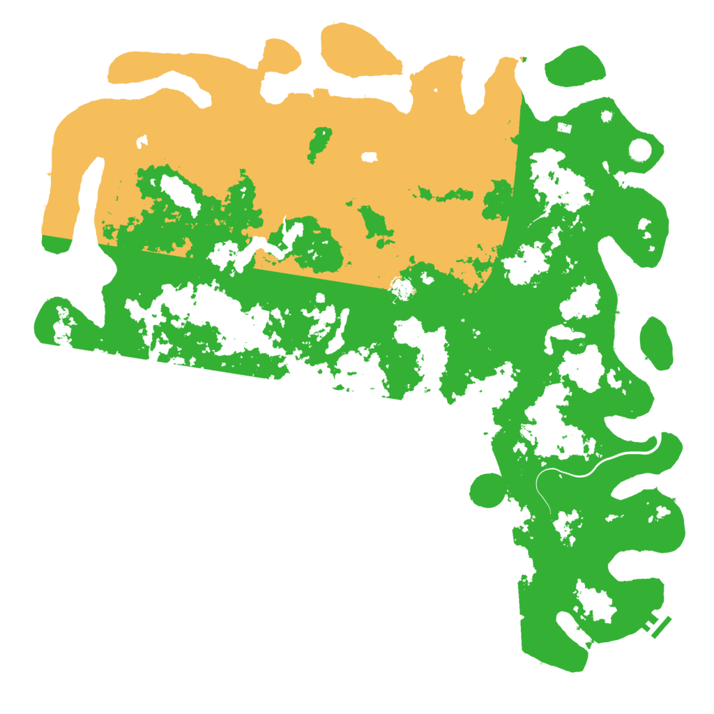 Biome Rust Map: Procedural Map, Size: 5500, Seed: 58002