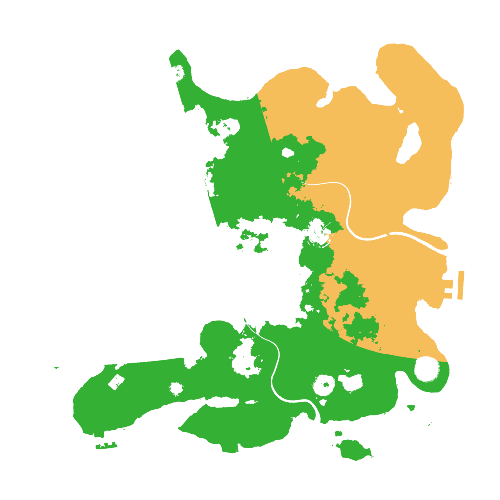 Biome Rust Map: Procedural Map, Size: 3550, Seed: 166096