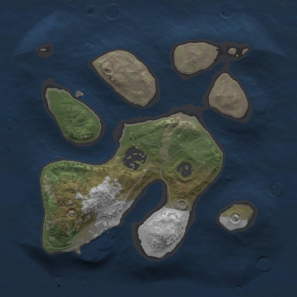 Rust Map: Procedural Map, Size: 2000, Seed: 26584, 7 Monuments