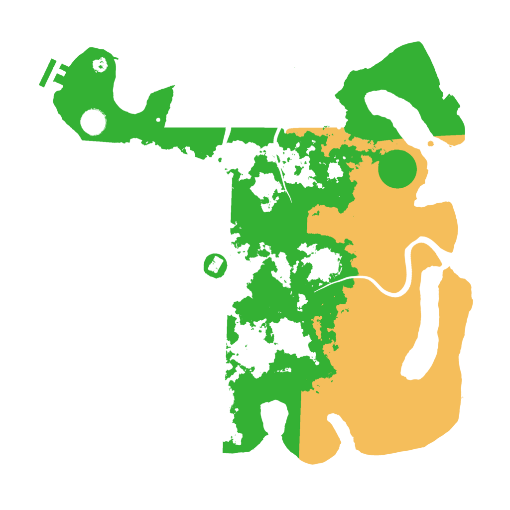 Biome Rust Map: Procedural Map, Size: 3500, Seed: 158731