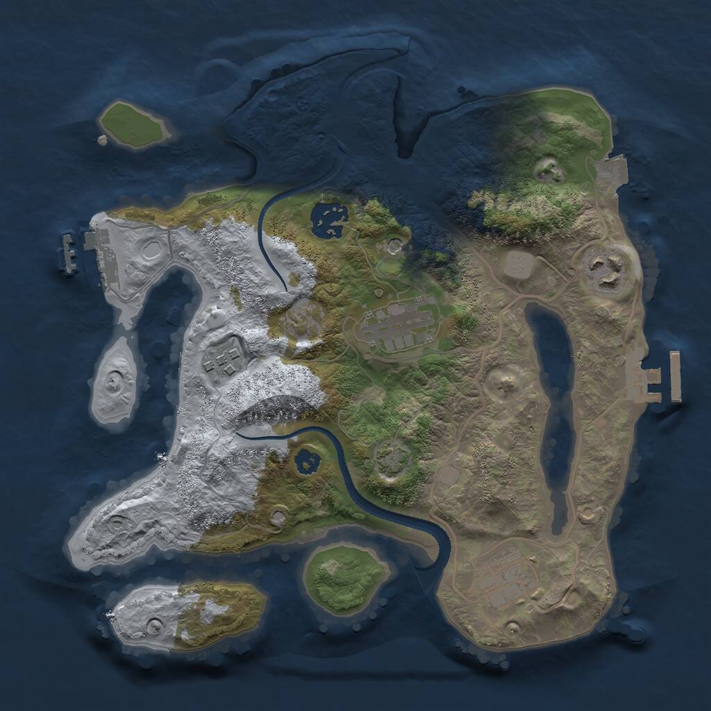 Rust Map: Procedural Map, Size: 2800, Seed: 223442, 10 Monuments
