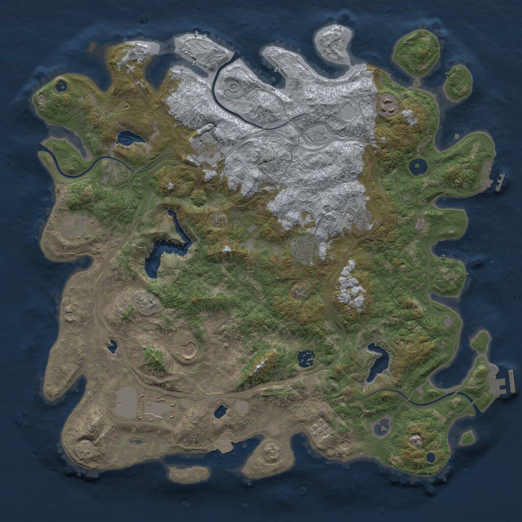 Rust Map: Procedural Map, Size: 4500, Seed: 1768098254, 15 Monuments