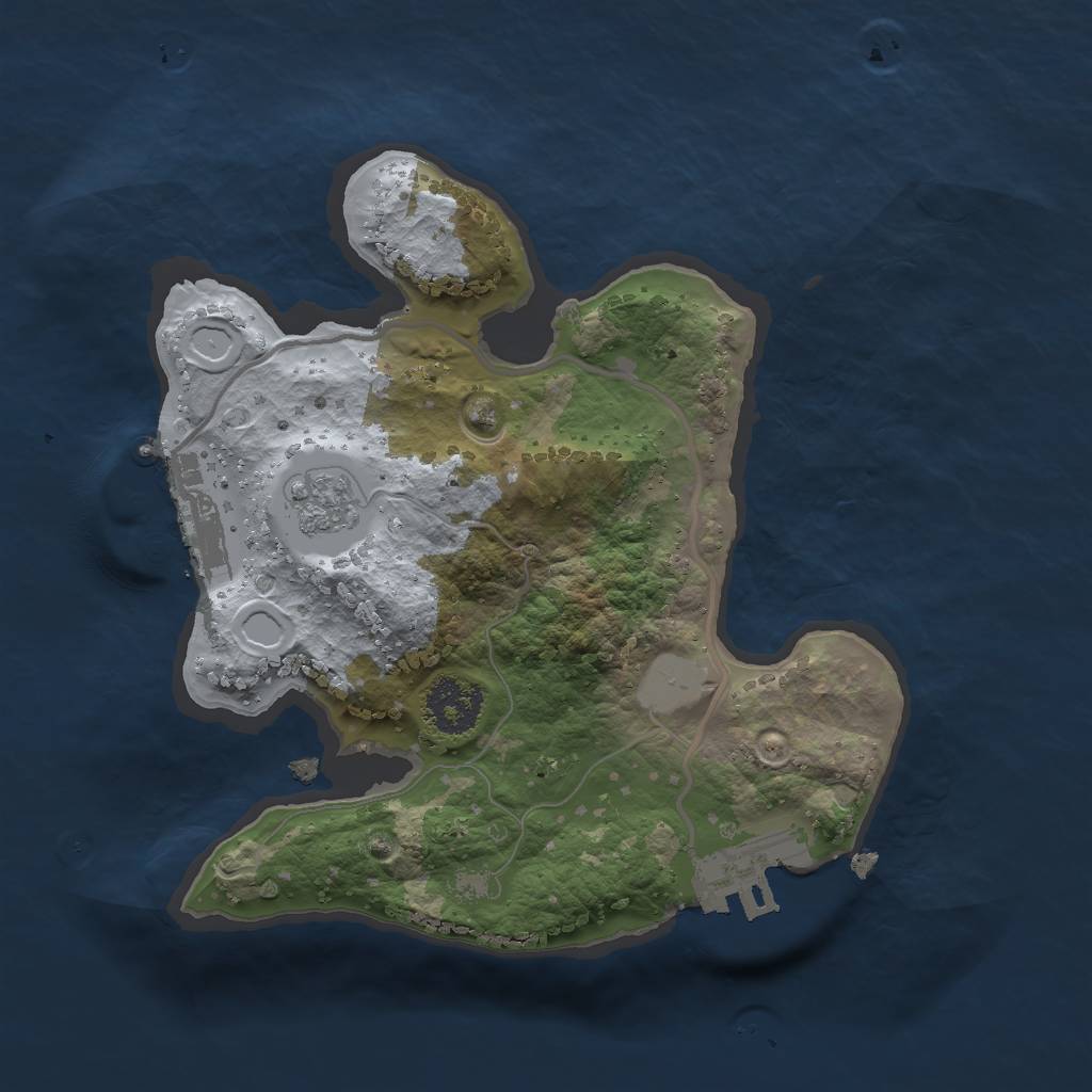 Rust Map: Procedural Map, Size: 2000, Seed: 7569, 6 Monuments