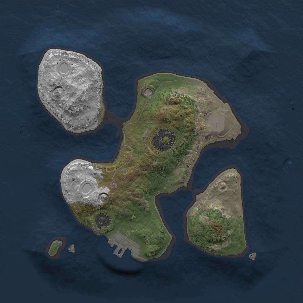 Rust Map: Procedural Map, Size: 2000, Seed: 61402875, 6 Monuments