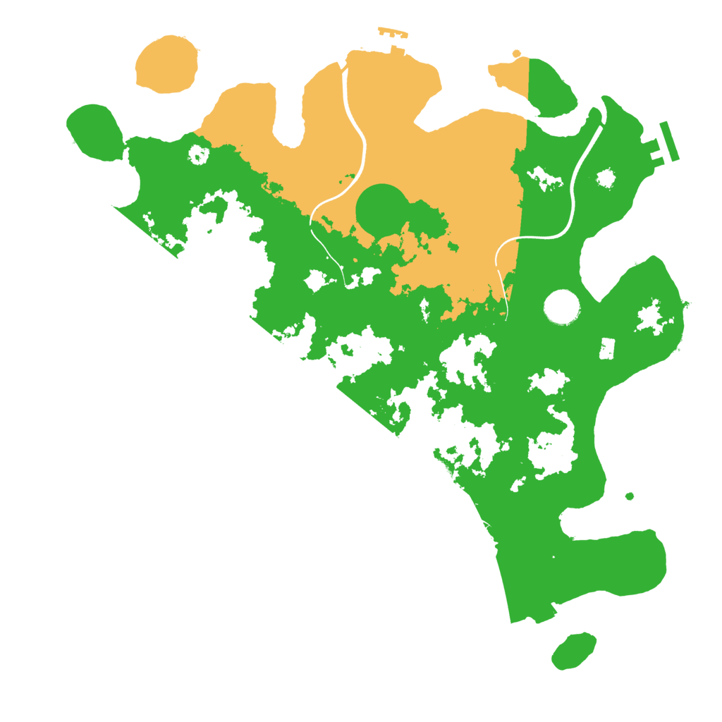 Biome Rust Map: Procedural Map, Size: 3600, Seed: 121130507